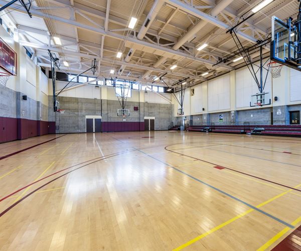 Indoor basketball court