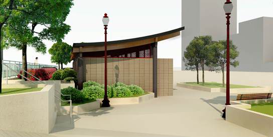 Portsmouth Square Restroom Renovation Rendering Side View