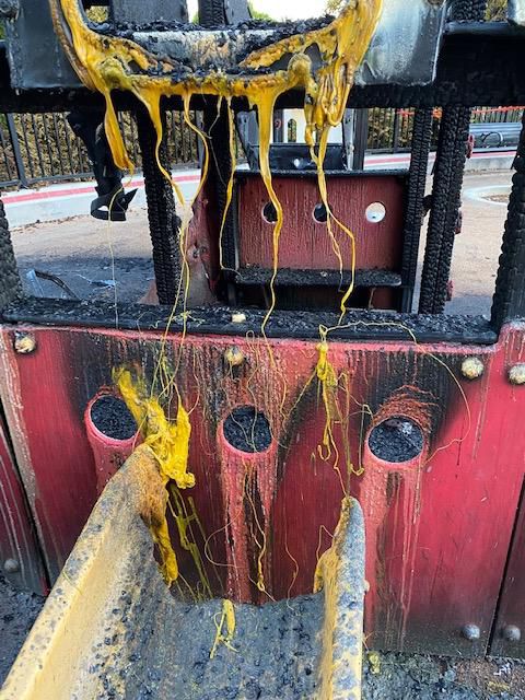 Sue Bierman Playground fire damage
