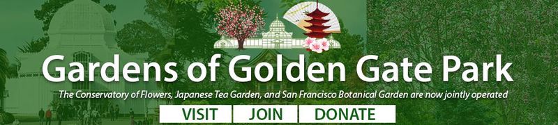 Opisyal na banner ng Mga Hardin ng Parke ng Golden Gate Bumubukas sa bagong bintana
