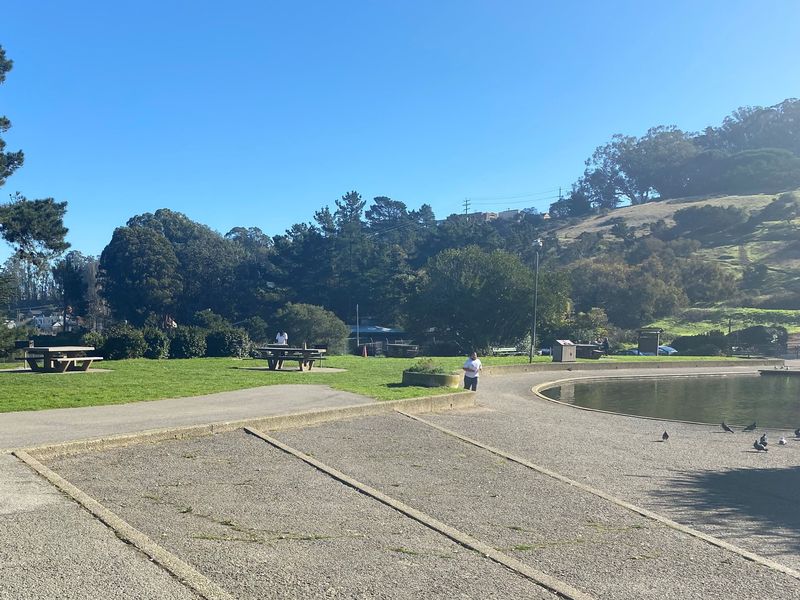Louis Sutter ADA Improvements project - before construction path near lake