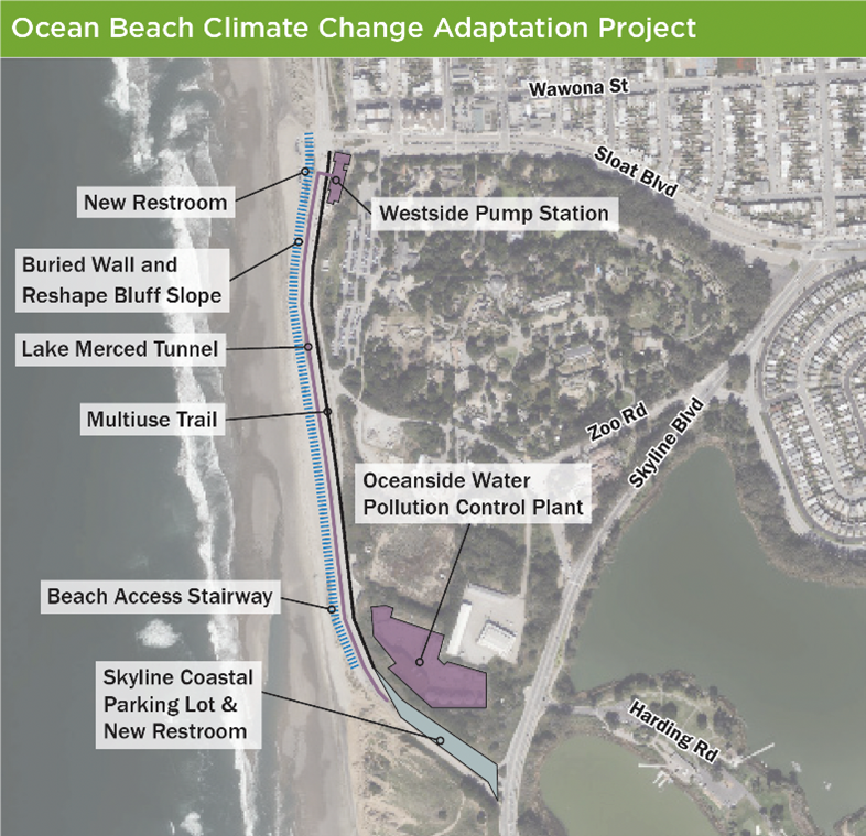 Ocean Beach Climate Change Adaptation Project - project map
