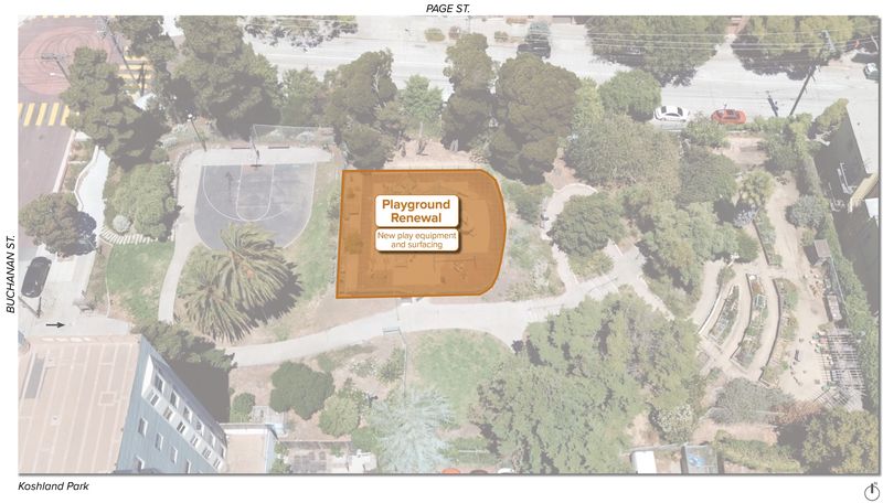 Koshland Playground Renewal site map
