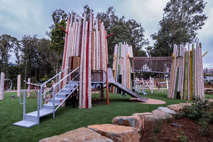 Stern Grove overview picture of playground with composite play element