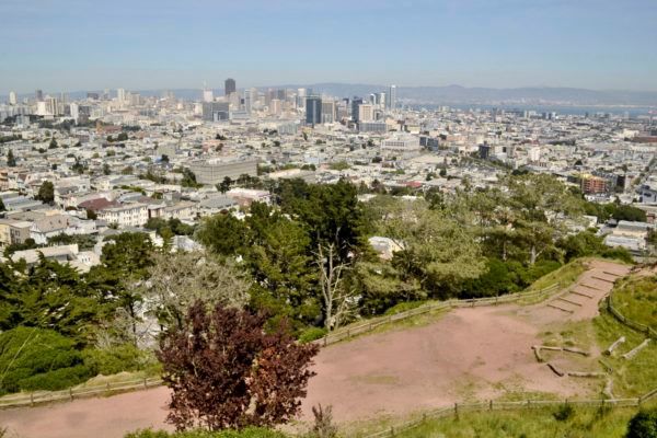 Trail overlooking the city