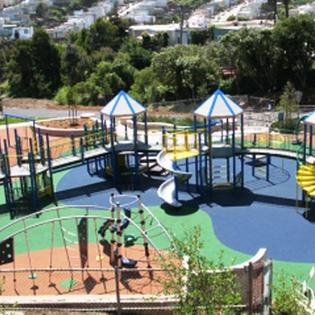 Aerial view of playground